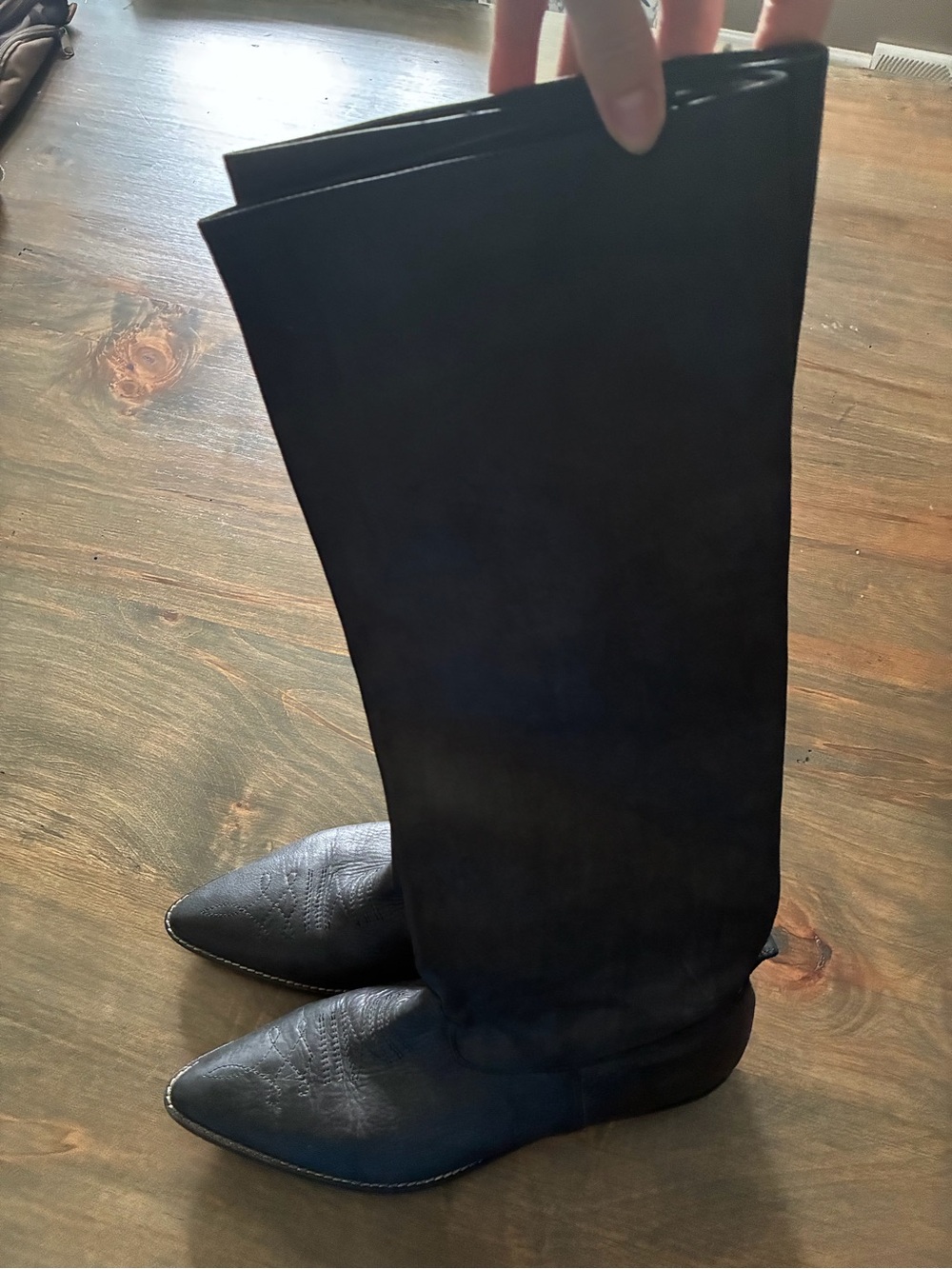 Donald J. Pliner Western Black Leather Boots